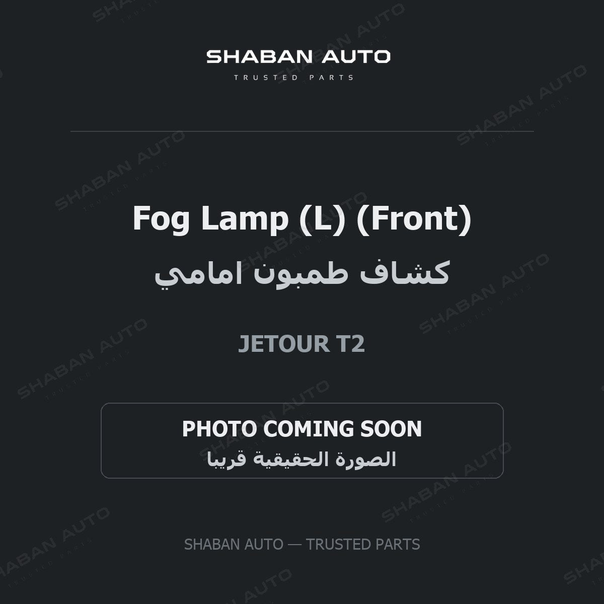 Fog Lamp (L) (Front) for Jetour - T2 - 2024