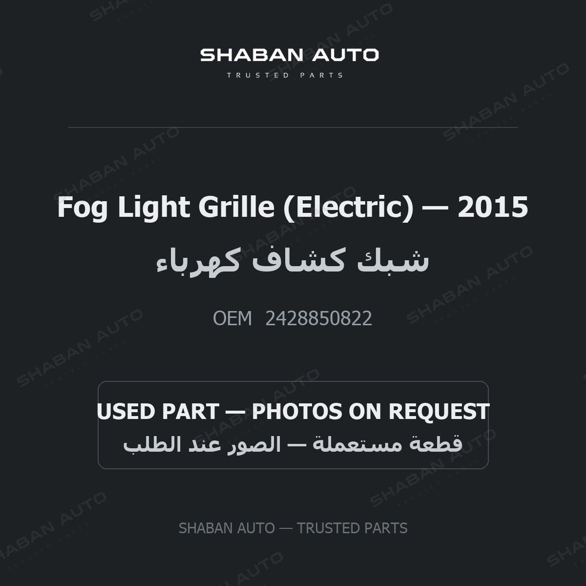 Fog Light Grille (Electric) for Mercedes - 2015