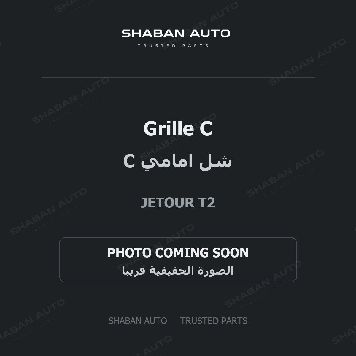 Grille C for Jetour - T2 - 2024