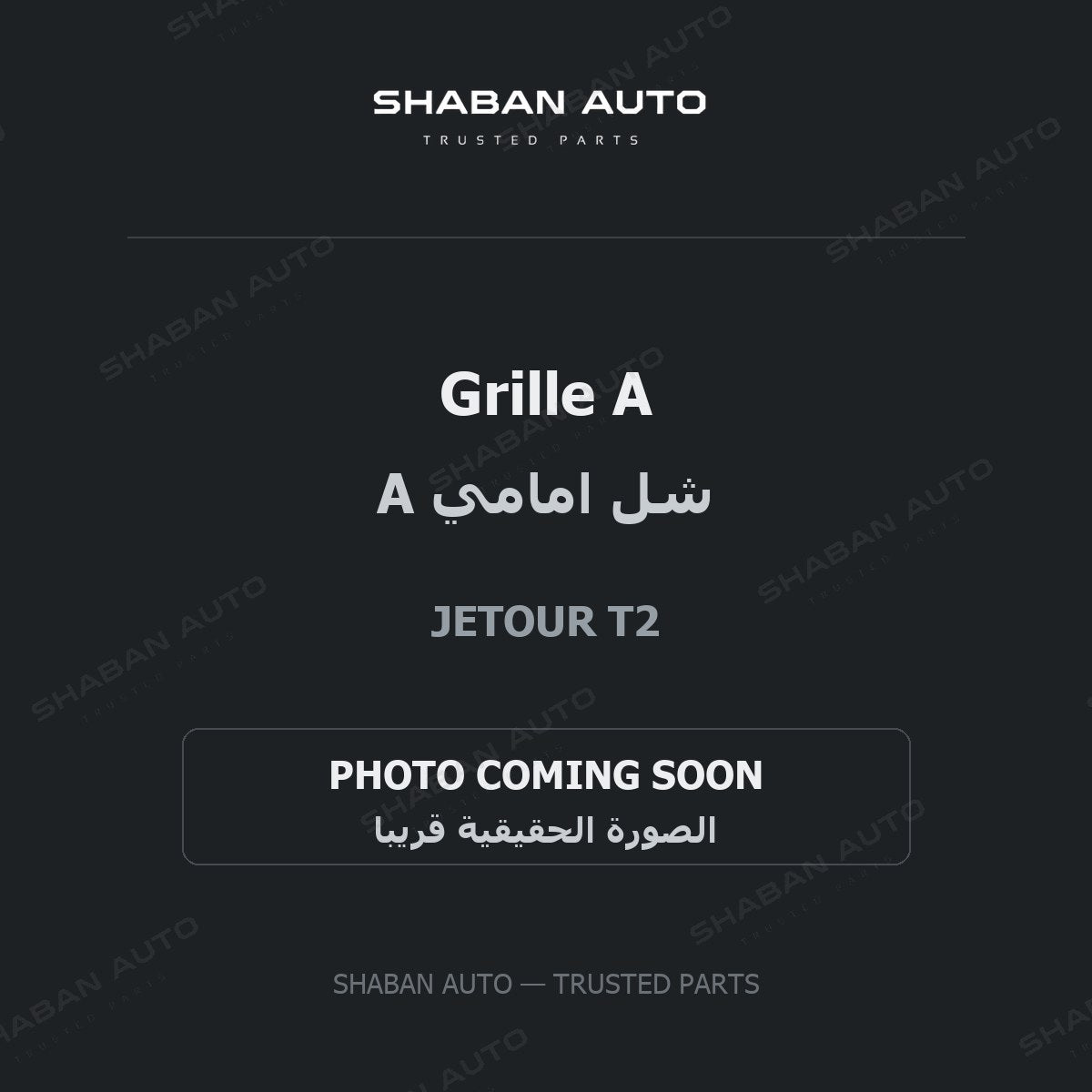 Grille A for Jetour - T2 - 2024