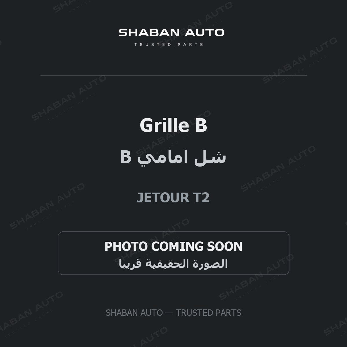 Grille B for Jetour - T2 - 2024