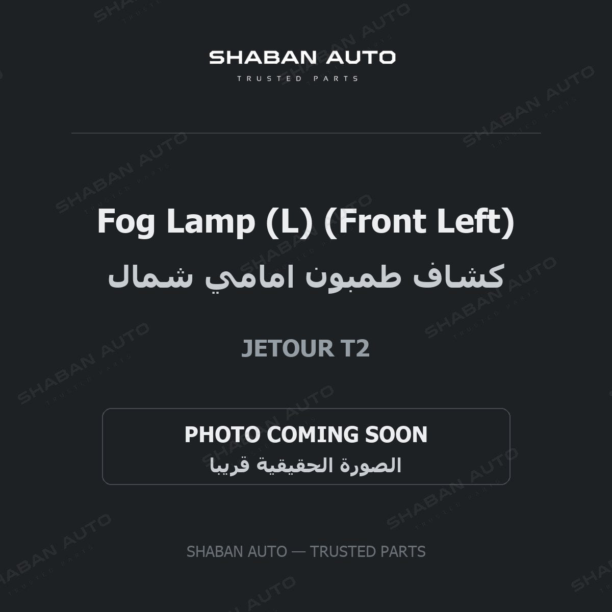 Fog Lamp (L) (Front Left) for Jetour - T2 - 2024